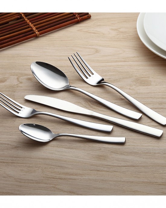 Wholesale Cutlery Set Stainless Steel Silver 18/10 Knife Fork And Spoon Flatware Set For Restaurant Wholesale Cutlery Set Stainless Steel Silver 18/10 Knife Fork And Spoon Flatware Set For Restaurant