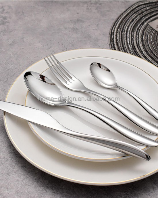 High Quality 18/10 Stainless Steel Cutlery Business Gifts Vertical Table Knife Fork Spoon for Restaurant Silver Tableware Set High Quality 18/10 Stainless Steel Cutlery Business Gifts Vertical Table Knife Fork Spoon for Restaurant Silver Tableware Set
