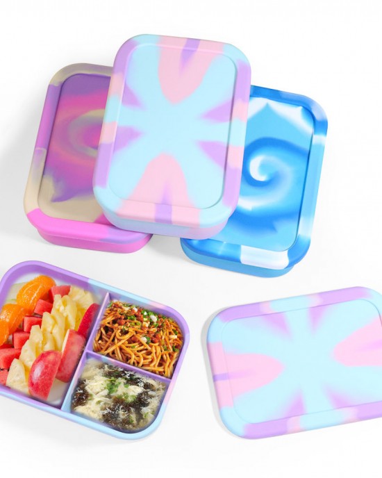 Custom Bpa Free Eco Friendly Food Storage Containers Snack Box School Lunchbox Children Kids Silicone Bento Lunch Box Custom Bpa Free Eco Friendly Food Storage Containers Snack Box School Lunchbox Children Kids Silicone Bento Lunch Box