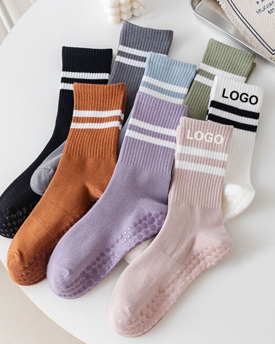 High Quality Custom logo Plain Cotton Female Crew Pilates Grippy Socks Women Non slip Pilates Yoga Socks With Grip High Quality Custom logo Plain Cotton Female Crew Pilates Grippy Socks Women Non slip Pilates Yoga Socks With Grip