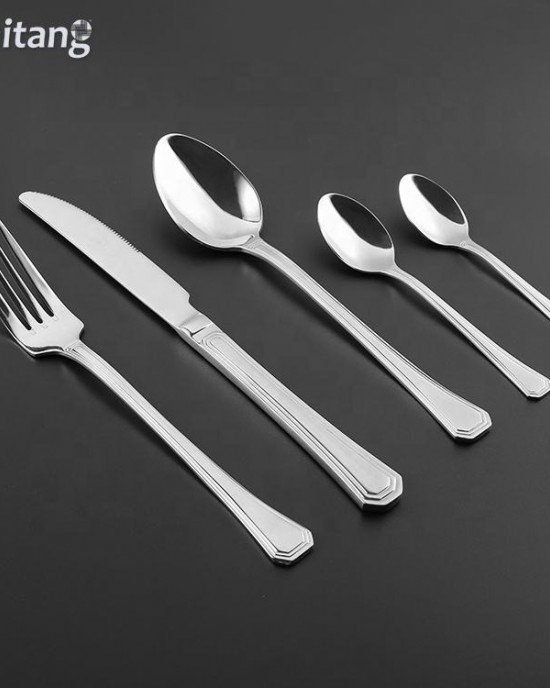 Stainless Steel Cutlery Set Restaurant Spoon Fork Knife Sets Stainless Steel 5 Piece Silver Cutlery Set Stainless Steel Cutlery Set Restaurant Spoon Fork Knife Sets Stainless Steel 5 Piece Silver Cutlery Set