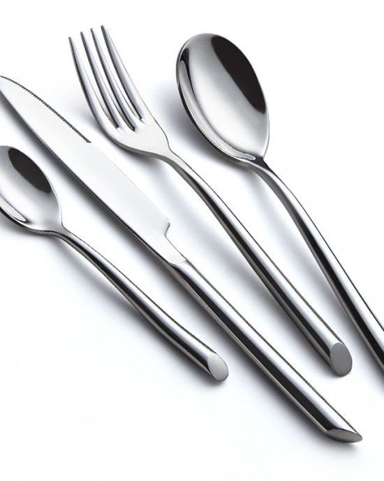 Customizable Logo Cutlery Sets Luxury High Quality Stainless Steel Knife Fork Spoon Flatware Sets Silver Cutlery Set for Hotel Customizable Logo Cutlery Sets Luxury High Quality Stainless Steel Knife Fork Spoon Flatware Sets Silver Cutlery Set for Hotel