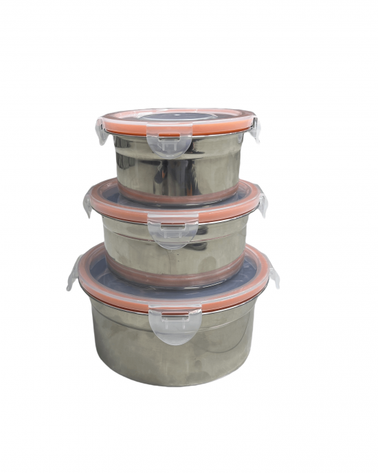 Wholesale High Quality Stainless Steel Lunch Boxes Home Life with round Cover for Fruit and Food Storage Wholesale High Quality Stainless Steel Lunch Boxes Home Life with round Cover for Fruit and Food Storage